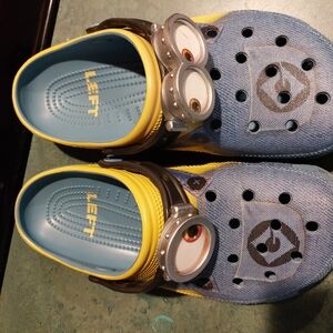CROCS Blue and Yellow Clogs with Ventilation and Comfortable Inner Sole